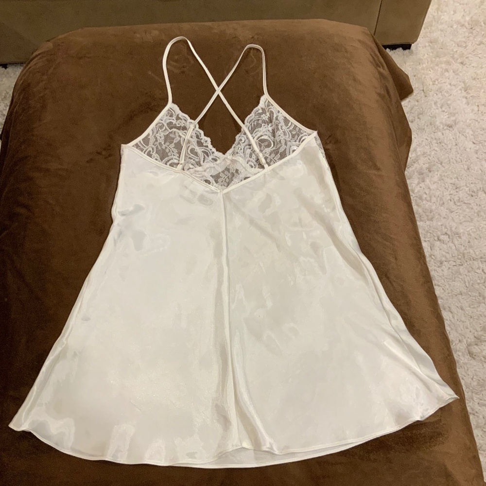 Cinema & Etoile White S Lace Slip Feminine Dainty Balletcore Coquette Sexy - Picture 2 of 6